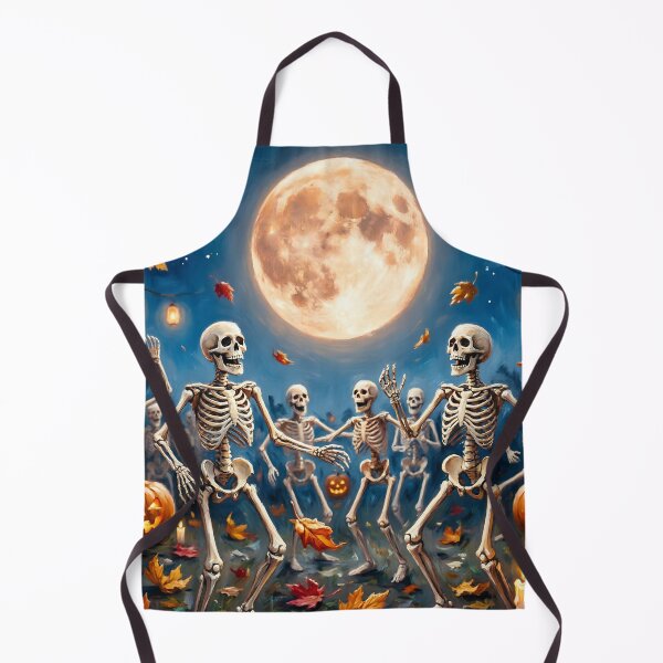 Item preview, Halloween Skeleton Dance Party Under Full Moon | Spooky Pumpkin Lanterns | Autumn Gothic Night designed and sold by cr6zym1nd.