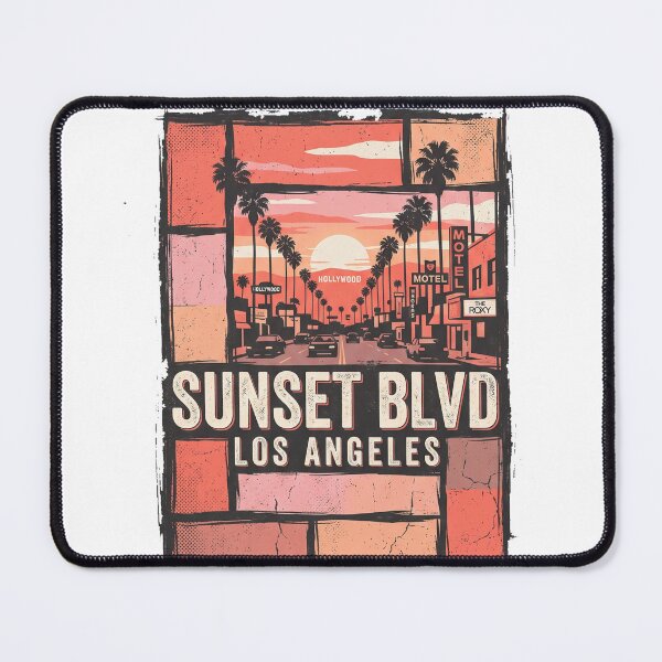 Item preview, Vintage Sunset Blvd Los Angeles Hollywood Boulevard Retro Poster designed and sold by misbahsiro.