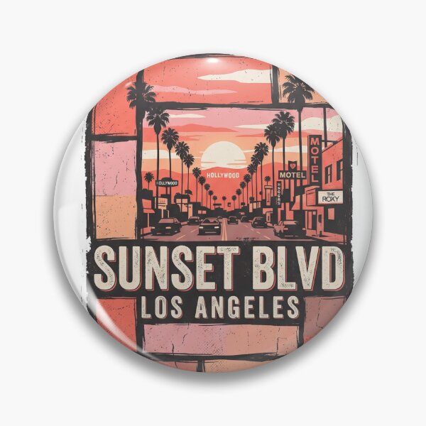 Item preview, Vintage Sunset Blvd Los Angeles Hollywood Boulevard Retro Poster designed and sold by misbahsiro.
