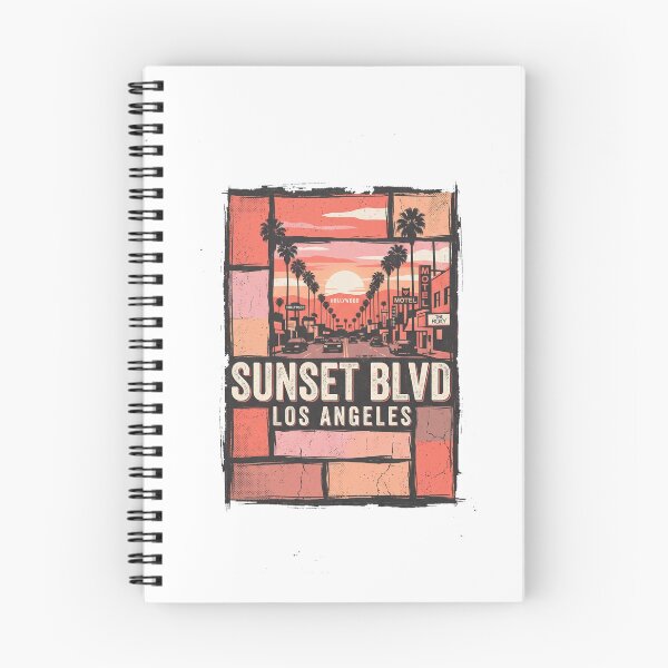 Item preview, Vintage Sunset Blvd Los Angeles Hollywood Boulevard Retro Poster designed and sold by misbahsiro.