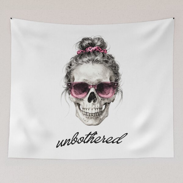 Item preview, Unbothered Mom Skull  designed and sold by threadsjam.