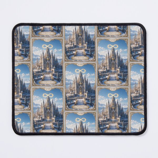 Item preview, Strength Tarot Card Snow Castle Fantasy Art designed and sold by AnamikaArtVibe.