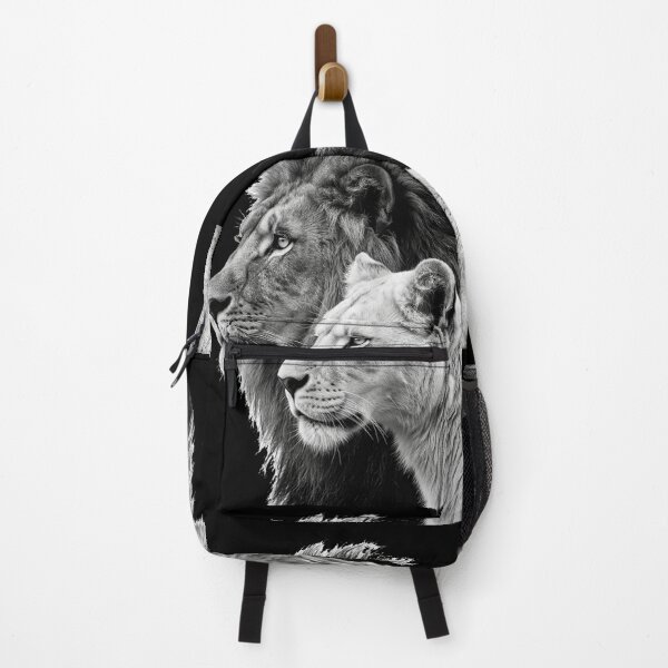 Item preview, Lion and Lioness Black White Portrait designed and sold by ARTWORKPIXELS.