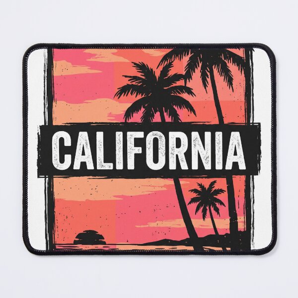 Item preview, Retro California Beach Ocean Sunset with Palm Trees Poster designed and sold by misbahsiro.
