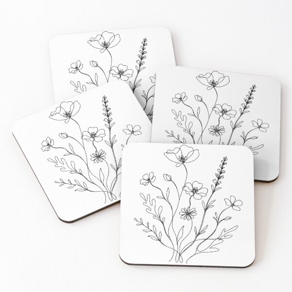 Item preview, Wildflower Botanical Line Art designed and sold by Bubble Collective.