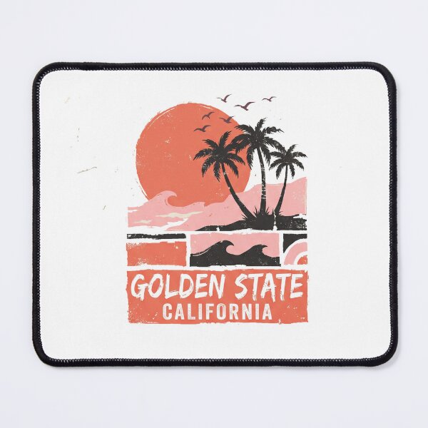 Item preview, Vintage Golden State California Coastal Sunset and Palm Trees Emblem designed and sold by misbahsiro.