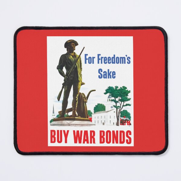 Item preview, Freshly Restored WWII Propaganda "For Freedom's Sake Buy War Bonds" Print designed and sold by Vintage Poster Supply.