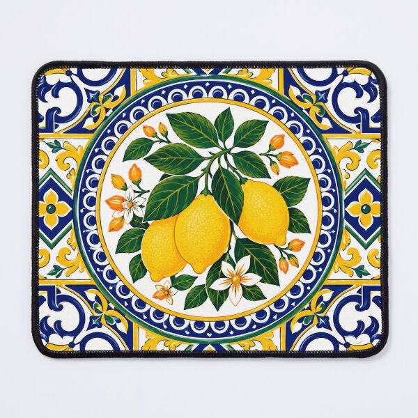 Item preview, Italian Majolica Lemon Tile Pattern designed and sold by Myra365Art.