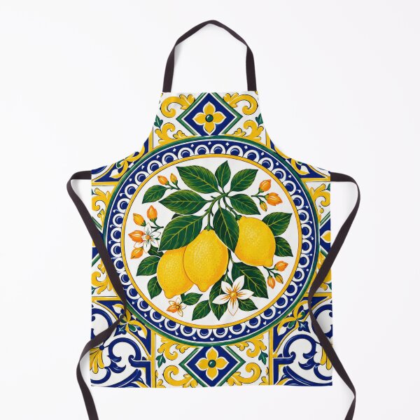 Item preview, Italian Majolica Lemon Tile Pattern designed and sold by Myra365Art.