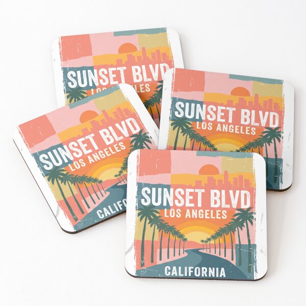 Item preview, Vintage Sunset Blvd Los Angeles Boulevard Palm Tree Avenue designed and sold by misbahsiro.