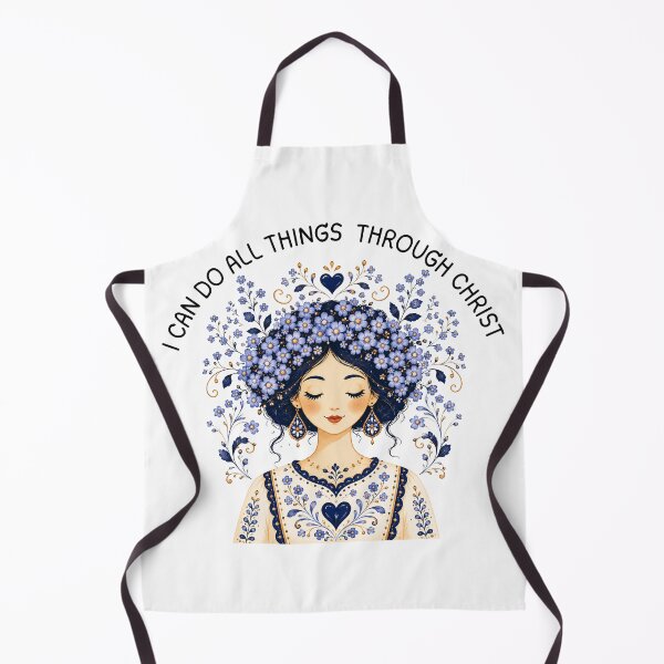 Item preview, I Can Do All Things Through Christ Bible Quote Affirmations Scandinavian Folk Art Style designed and sold by ThePinkProject.