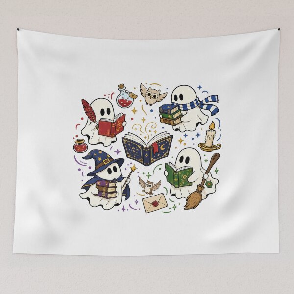 Item preview, books Reading Ghost vintage Halloween bookish Spooky gift  designed and sold by Amzkao.