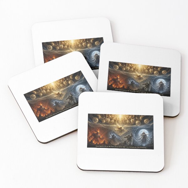 Item preview, Heaven Hell Cosmic Fantasy Art Triptych designed and sold by AnamikaArtVibe.