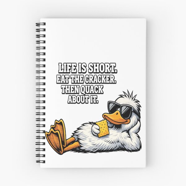 Item preview, Life Is Short, Eat the Cracker – Chill Duck Humor Design designed and sold by Mindful56.