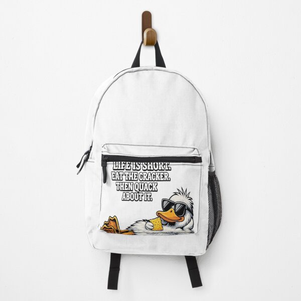 Item preview, Life Is Short, Eat the Cracker – Chill Duck Humor Design designed and sold by Mindful56.