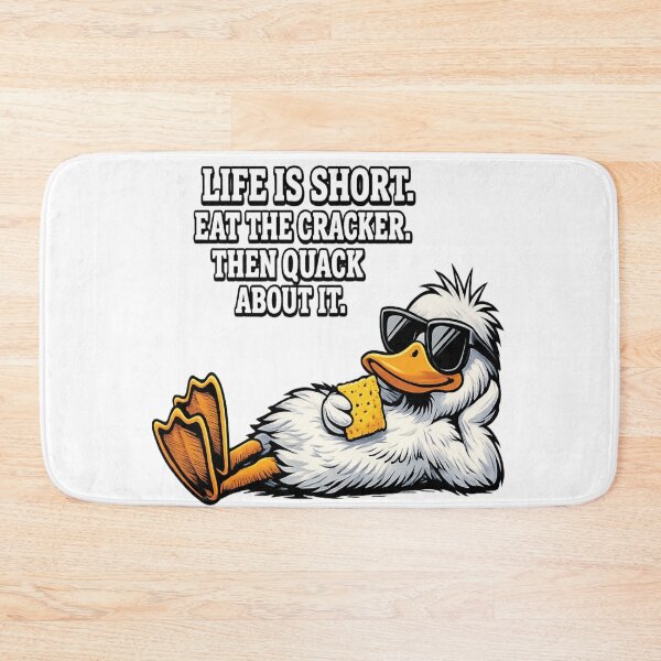 Item preview, Life Is Short, Eat the Cracker – Chill Duck Humor Design designed and sold by Mindful56.