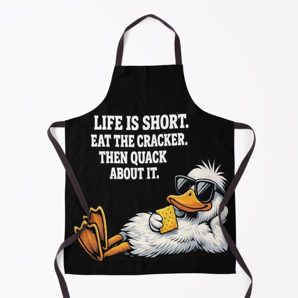 Item preview, Life Is Short, Eat the Cracker – Chill Duck Humor Design designed and sold by Mindful56.