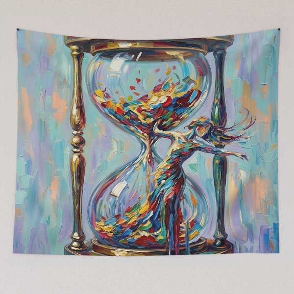 Item preview, The Sands of Creativity – Abstract Hourglass of Time and Imagination designed and sold by Atelier Nova.