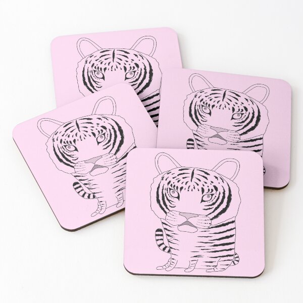 Item preview, Grumpy Tiger Line Drawing designed and sold by TamaAnimalArt.