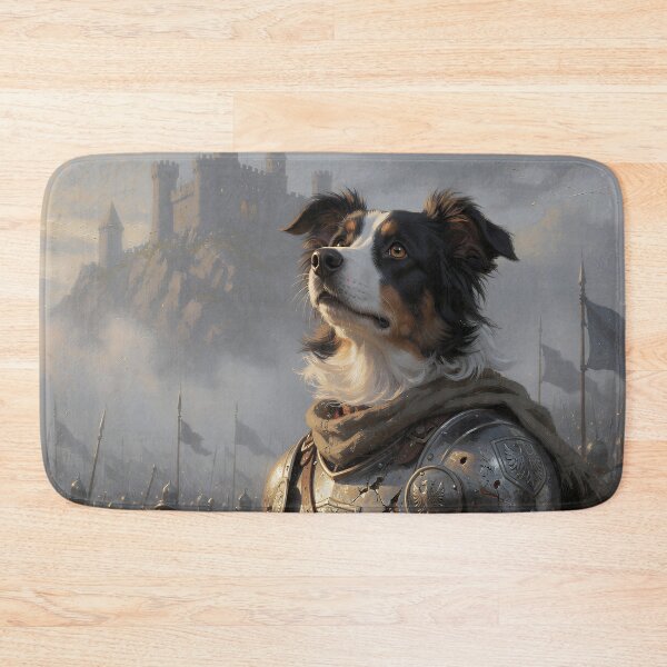 Item preview, Medieval Knight Dog Fantasy Castle Portrait, Noble Border Collie Warrior, Epic Canine Armor, Dark Fantasy Kingdom Art designed and sold by cr6zym1nd.