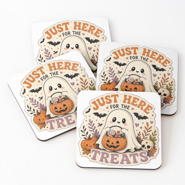 Item preview, Just Here for the Treats Cute Ghost Sticker designed and sold by Velouraco77.