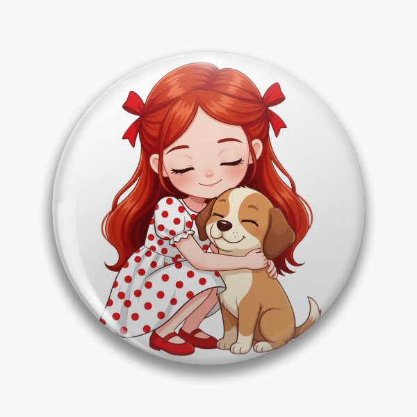 Item preview, A girl and a puppy designed and sold by ANVivid.
