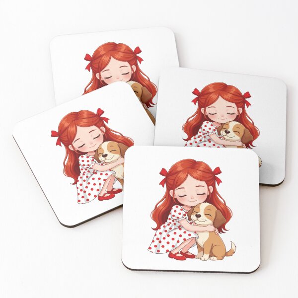 Item preview, A girl and a puppy designed and sold by ANVivid.