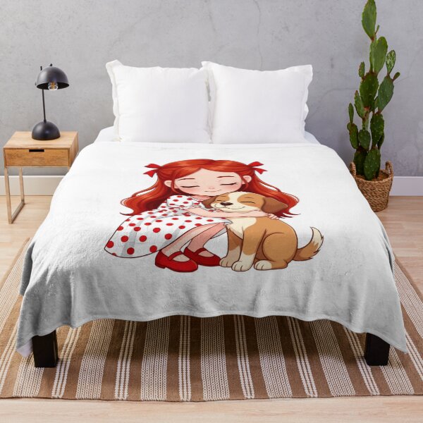 Item preview, A girl and a puppy designed and sold by ANVivid.