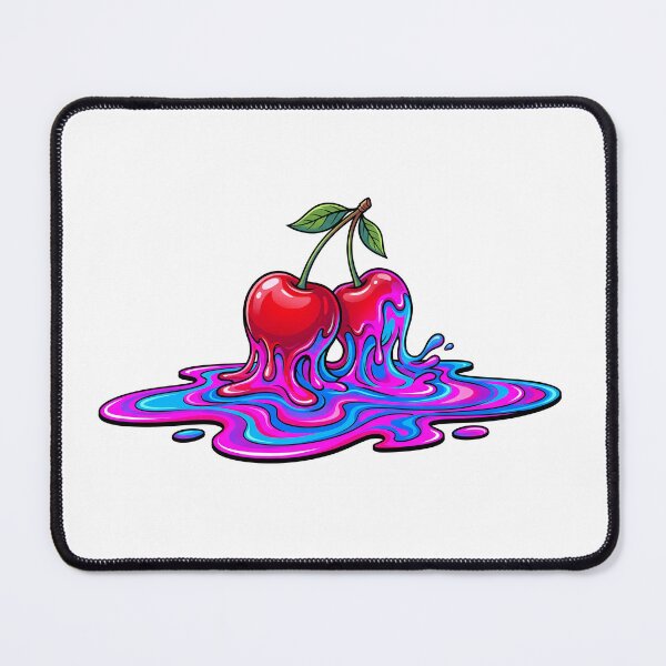 Item preview, Pop Surrealism Melting Neon Cherries - Aesthetic Kitsch Graphic designed and sold by MissoStudio.