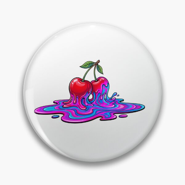 Item preview, Pop Surrealism Melting Neon Cherries - Aesthetic Kitsch Graphic designed and sold by MissoStudio.