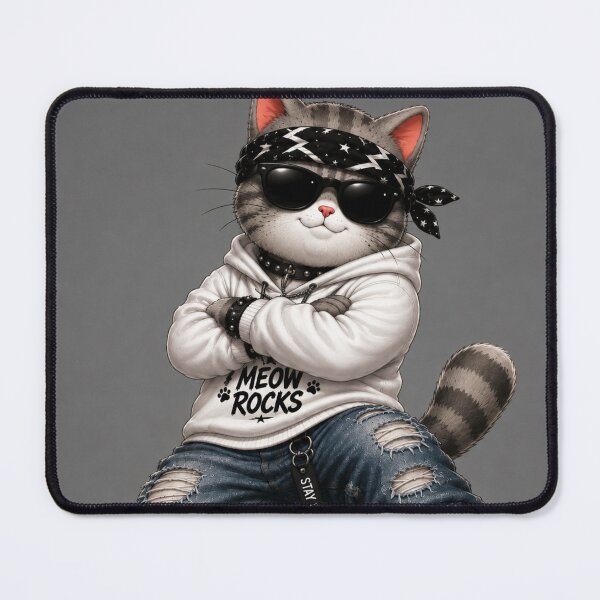 Item preview, Gray Cat Grooving Dance Moves designed and sold by Mindworx21.