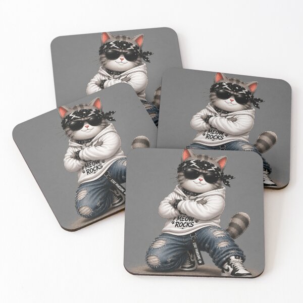 Item preview, Gray Cat Grooving Dance Moves designed and sold by Mindworx21.