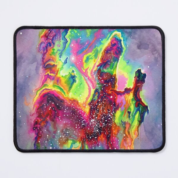 Item preview, Vibrant Pillars of Creation Nebula Watercolor designed and sold by Itjung-Room.