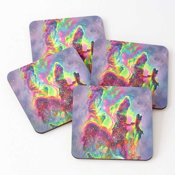 Item preview, Vibrant Pillars of Creation Nebula Watercolor designed and sold by Itjung-Room.