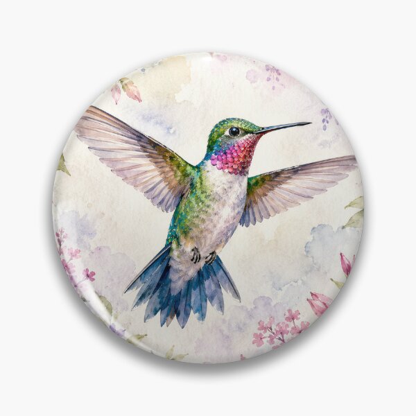 Artikelvorschau, Kolibri im Flug – Aquarellmalerei entworfen und verkauft von Diego Re.