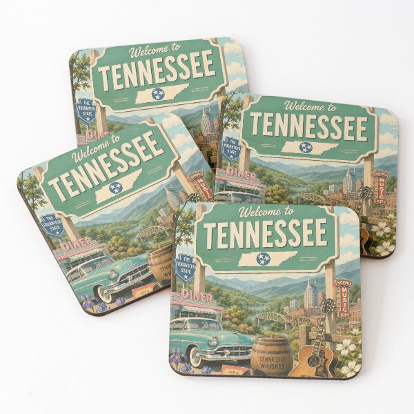 Item preview, Welcome to Tennessee Retro Travel Poster designed and sold by LuluLeb.