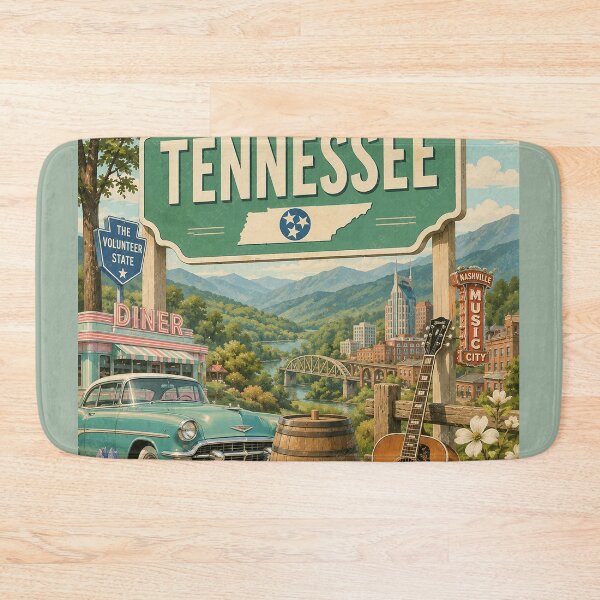 Item preview, Welcome to Tennessee Retro Travel Poster designed and sold by LuluLeb.