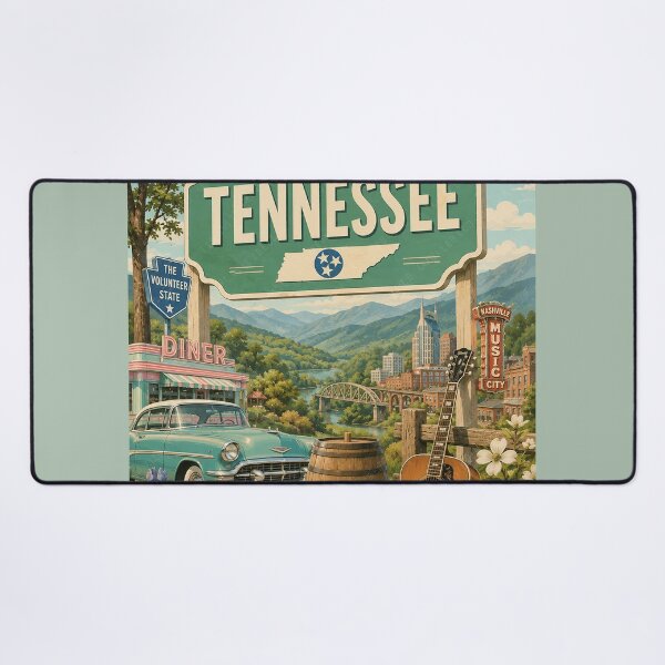 Item preview, Welcome to Tennessee Retro Travel Poster designed and sold by LuluLeb.