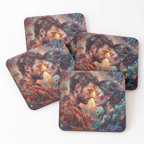 Item preview, Soulmates in Color – Abstract Love Painting | Romantic Expressionist Art designed and sold by Atelier Nova.