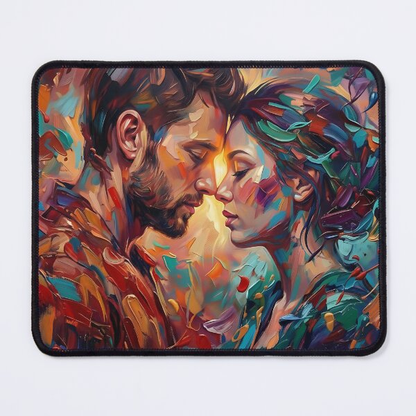 Item preview, Soulmates in Color – Abstract Love Painting | Romantic Expressionist Art designed and sold by Atelier Nova.