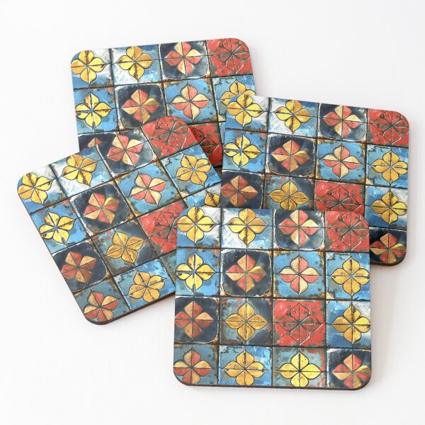 Item preview, Colorful Vintage Moroccan Tile Textured Distressed Design Pattern  designed and sold by DEC02.