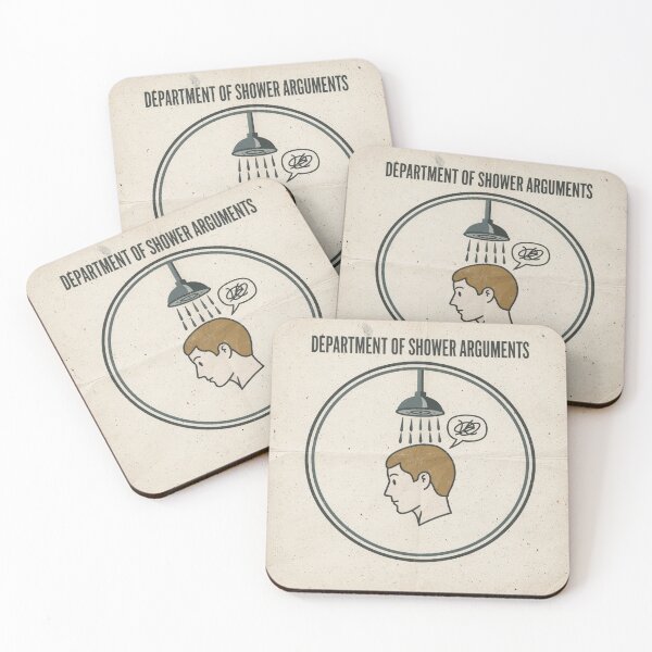 Item preview, Department of Shower Arguments Retro Poster designed and sold by PictorialWhimsy.