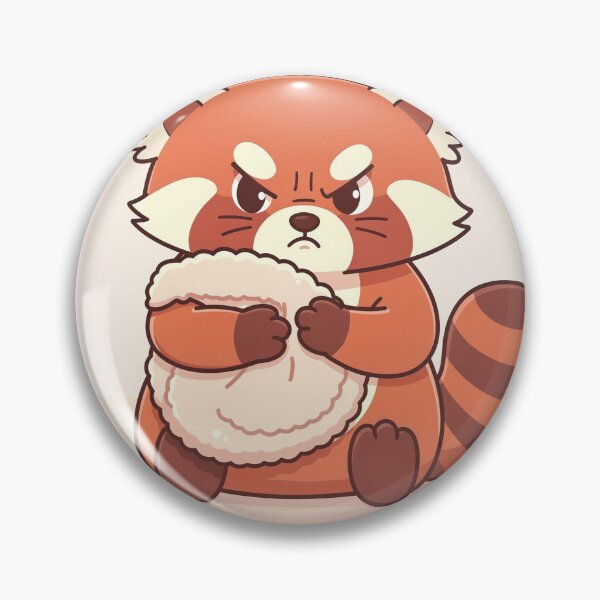 Item preview, Grumpy Red Panda Refusing to Share the Blanket Cartoon Art designed and sold by PictorialWhimsy.