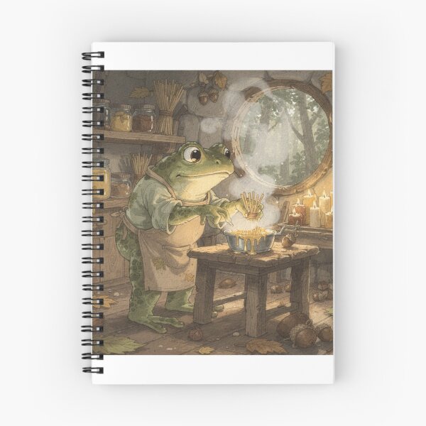 Item preview, Toad Candlemaker Dipping Reed Wicks Cottagecore Art designed and sold by PictorialWhimsy.