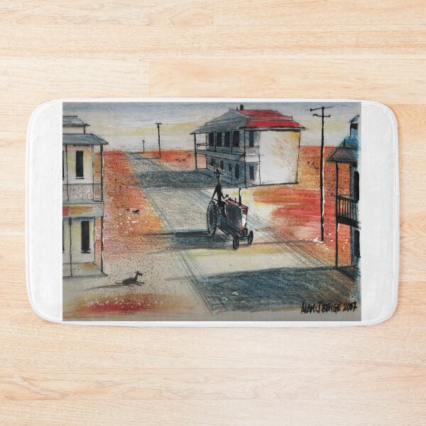 Item preview, Rush-hour in the Australian Outback Tractor designed and sold by Al Benge - NZ & Australian Art.
