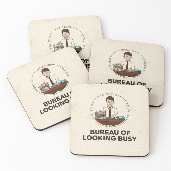 Item preview, Bureau of Looking Busy Retro Poster designed and sold by PictorialWhimsy.