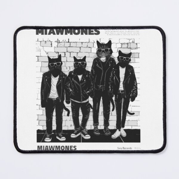 Item preview, MIAWMONES - The Ramones Punk Rock Black Cat Band Parody designed and sold by GenZFashion000.