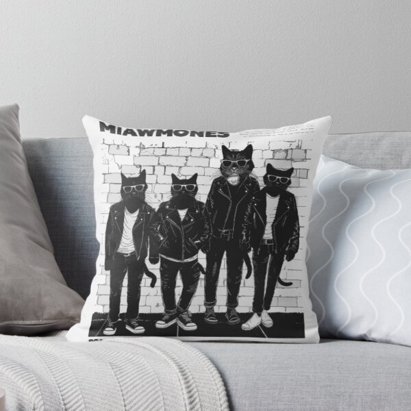 Item preview, MIAWMONES - The Ramones Punk Rock Black Cat Band Parody designed and sold by GenZFashion000.
