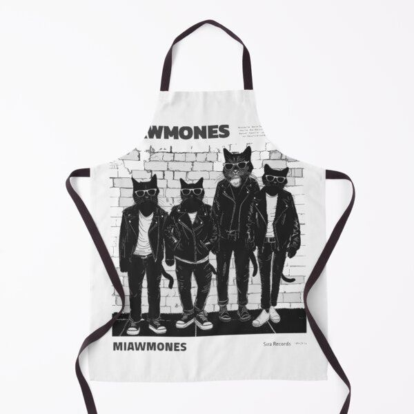 Item preview, MIAWMONES - The Ramones Punk Rock Black Cat Band Parody designed and sold by GenZFashion000.