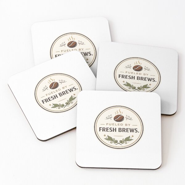 Item preview, Fueled by Fresh Brews | Premium Coffee Badge Typography designed and sold by BurnekSupreme.